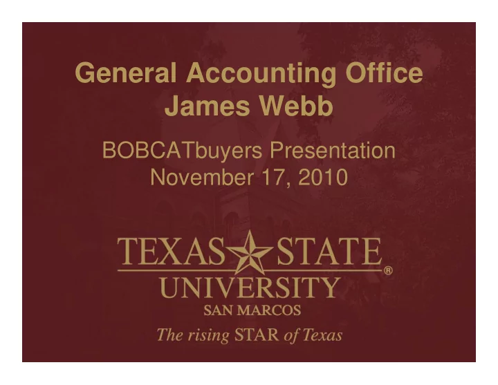 general accounting office general accounting office james