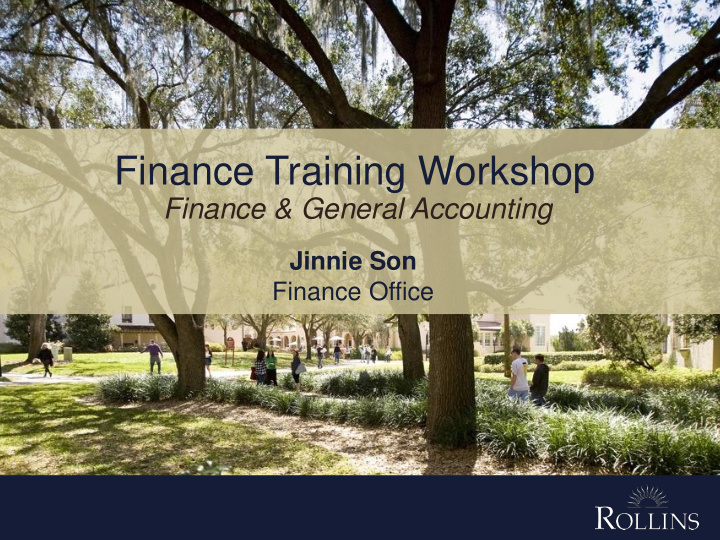 finance training workshop