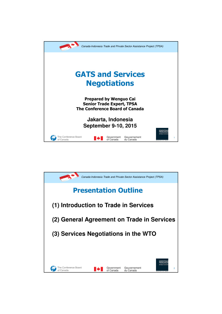 gats and services negotiations
