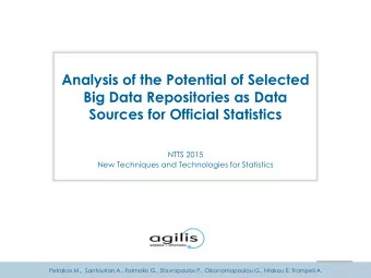 Analysis of the Potential of Selected  Big Data Repositories as Data Sources for Official