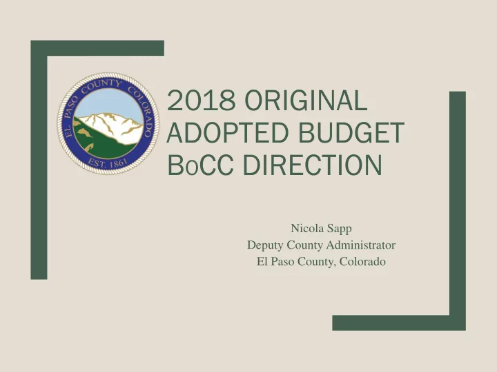 2018 original adopted budget b o cc direction