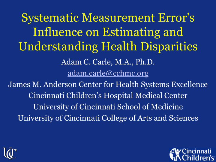 systematic measurement error s