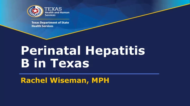 perinatal hepatitis