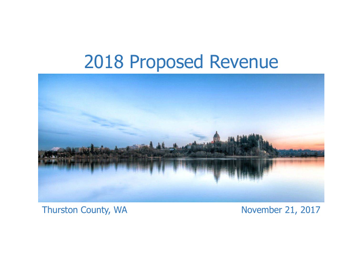 2018 proposed revenue