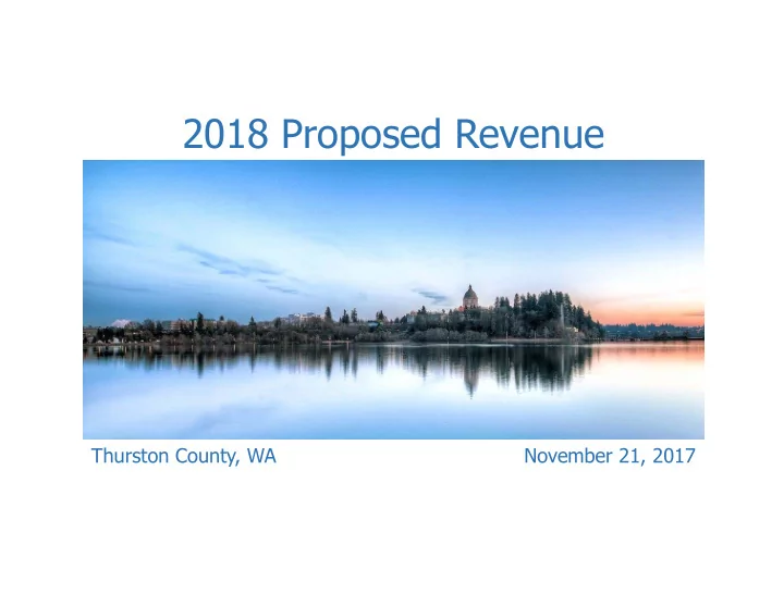 2018 proposed revenue