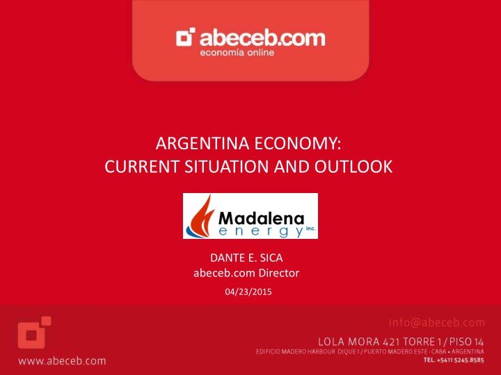 argentina economy current situation and outlook