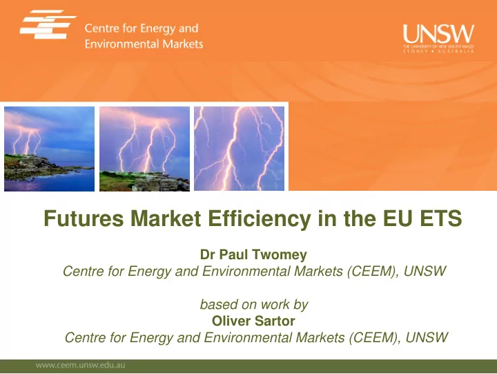futures market efficiency in the eu ets