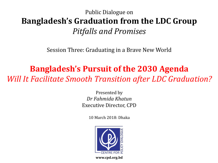 bangladesh s graduation from the ldc group