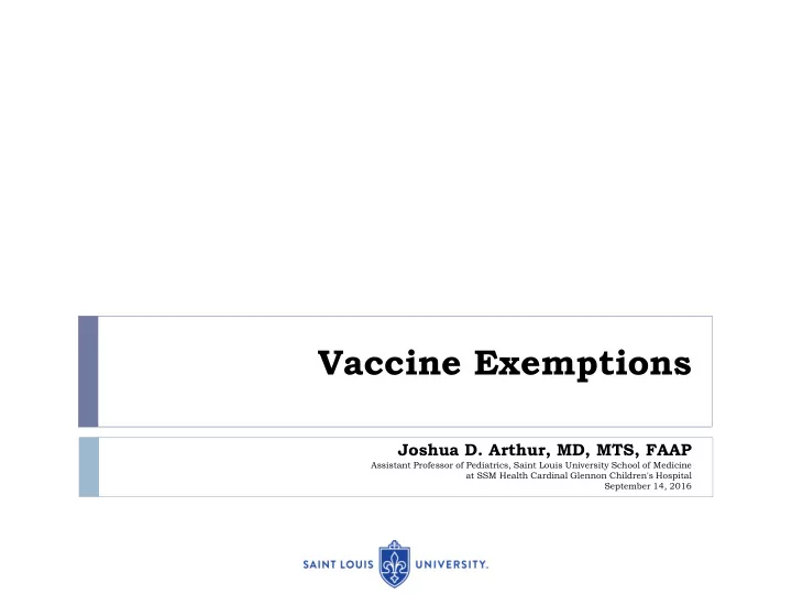 vaccine exemptions