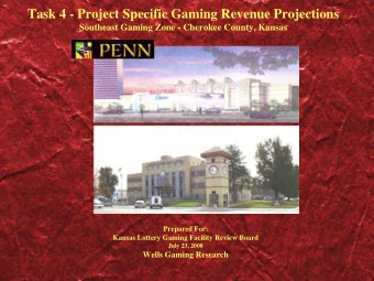 Task 4 - Project Specific Gaming Revenue Projections  Southeast Gaming Zone - Cherokee County,