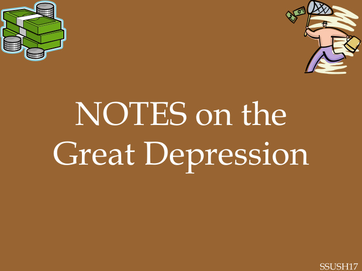notes on the great depression