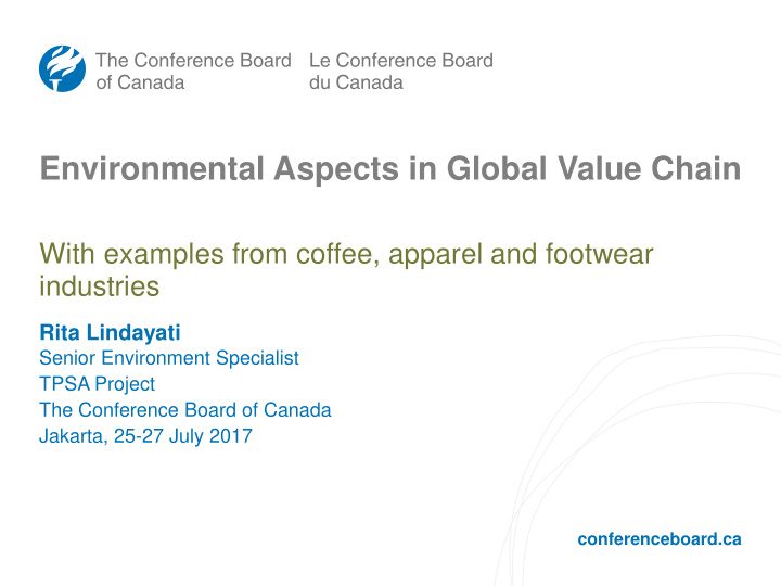 environmental aspects in global value chain
