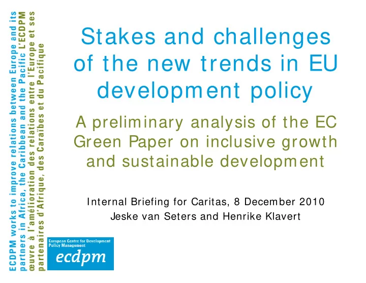 stakes and challenges stakes and challenges of the new