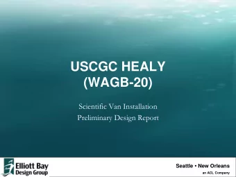 (WAGB-20)  Scientific Van Installation  Preliminary Design Report Seattle  New Orleans  an ACL