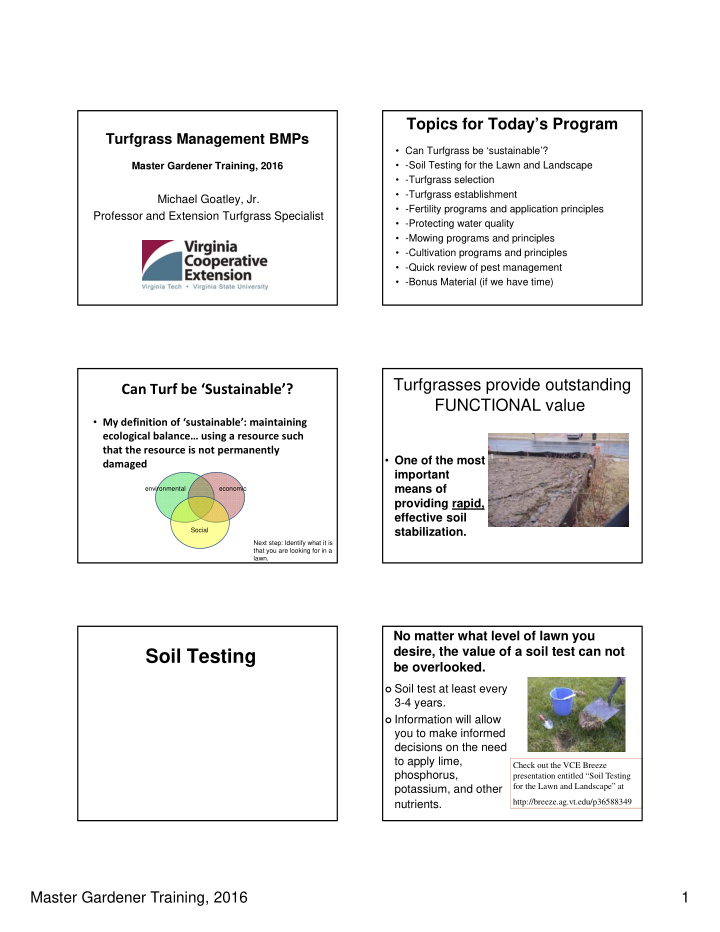 soil testing