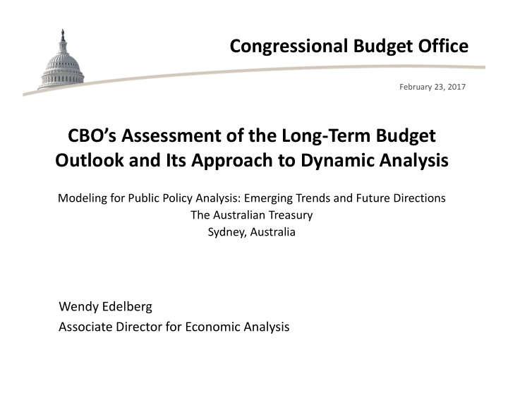 congressional budget office