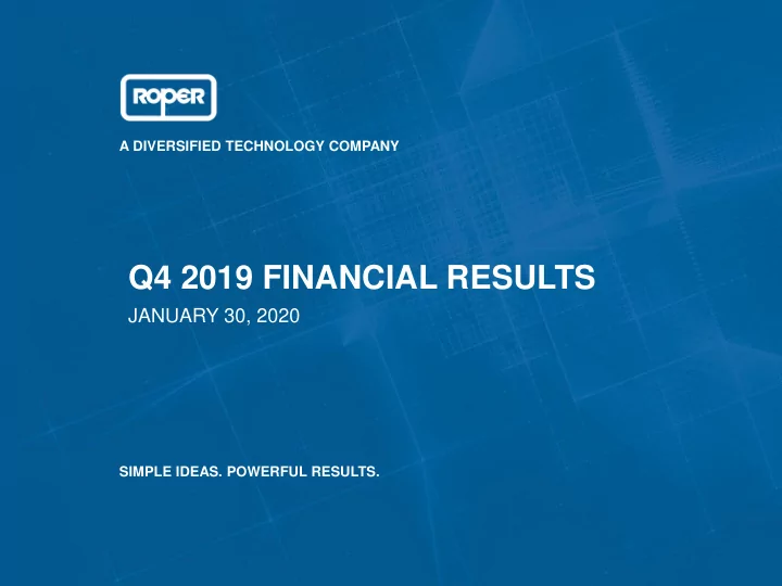 q4 2019 financial results