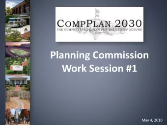 Planning Commission  Work Session #1  May 4, 2010  Meeting Agenda  Review of Vision Statements