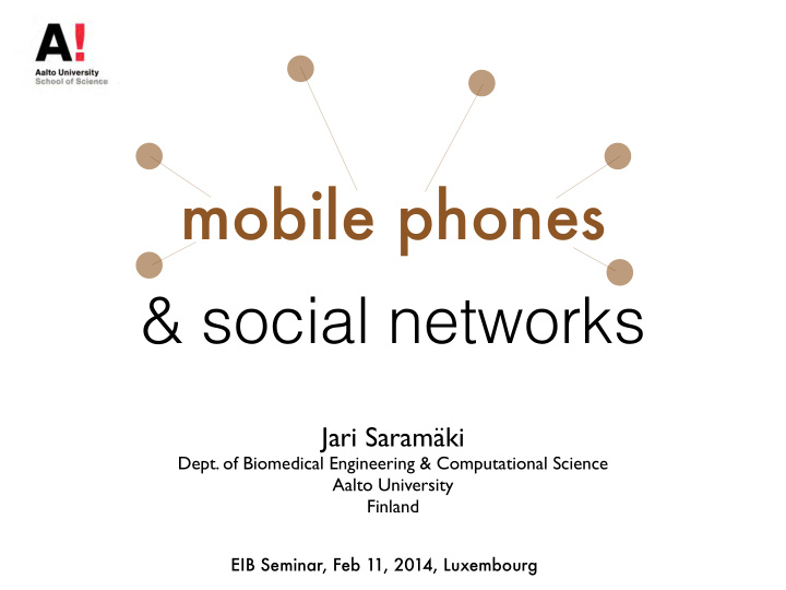 mobile phones social networks