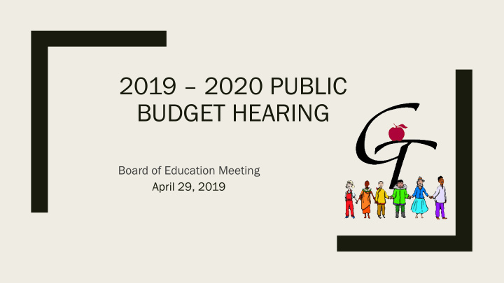 2019 2020 public budget hearing