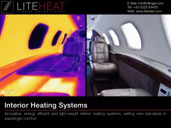 LITEHEAT  E-Mail: info@villinger.com  Tel: +43-5225-64455  Web: www.liteheat.com  I N T E R I O R