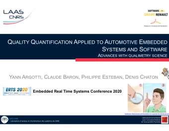 ?  LAAS-CNRS  2  / Laboratoire danalyse et darchitecture des systmes du CNRS W HY DOES IT