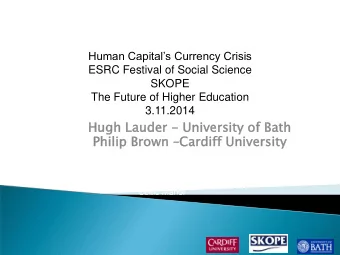 Ph  Philip  ip Br  Brown wn  Cardif  rdiff  f Unive  vers  rsity  ty SRHE Conference-7 December