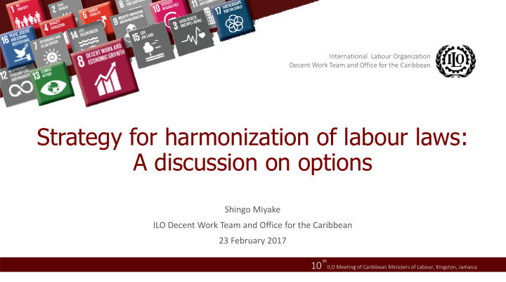 strategy for harmonization of labour laws a discussion on
