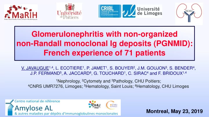 glomerulonephritis with non organized non randall
