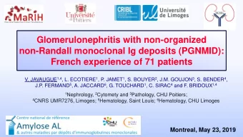 Glomerulonephritis with non-organized  non-Randall monoclonal Ig deposits (PGNMID):  French