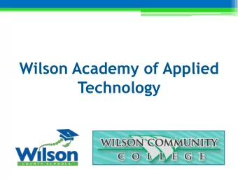 Wilson Academy of Applied  Technology  The Hidden STEM Economy  BROOKINGS INSTITUTE