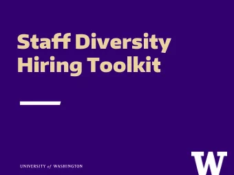 Sta ff Diversity  Hiring Toolkit Sta ff Diversity Hiring Toolkit  Toolkit  accessible