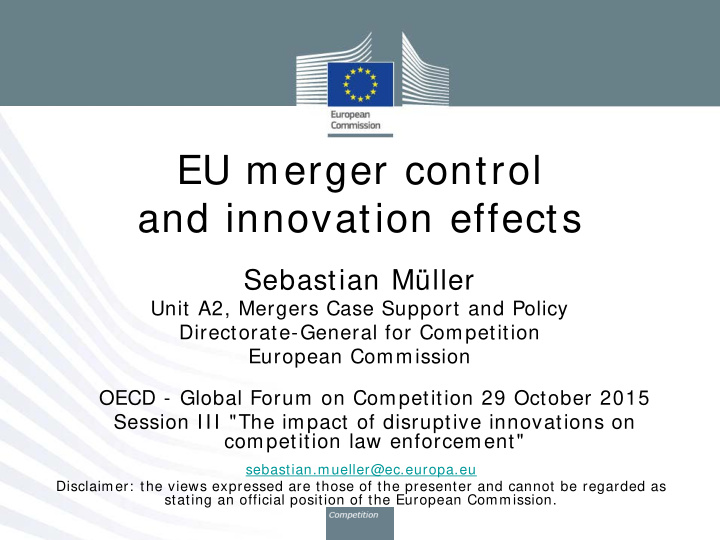 eu merger control and innovation effects