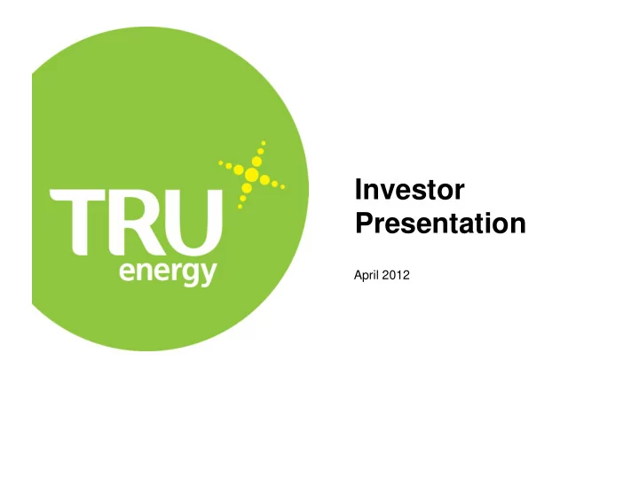 investor presentation