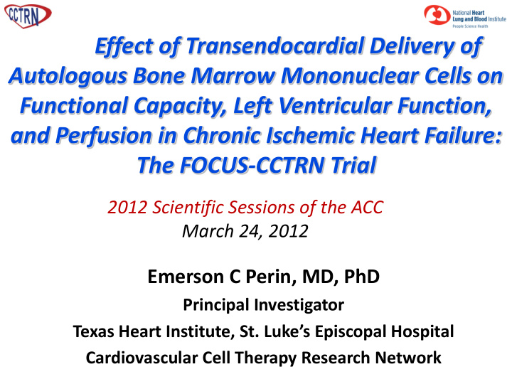 2012 scientific sessions of the acc march 24 2012 emerson