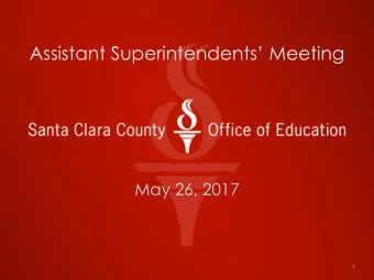 Assistant Superintendents Meeting  May 26, 2017  1  2  3  4  5  6  7  Proposed PLN Meetings  The