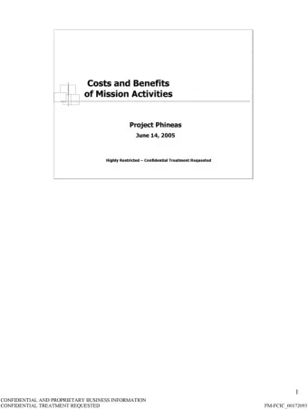 n~  Conceptualizing Mission Costs  4  CONFIDENTIAL AND PROPRIETARY BUSINESS INFORMATION