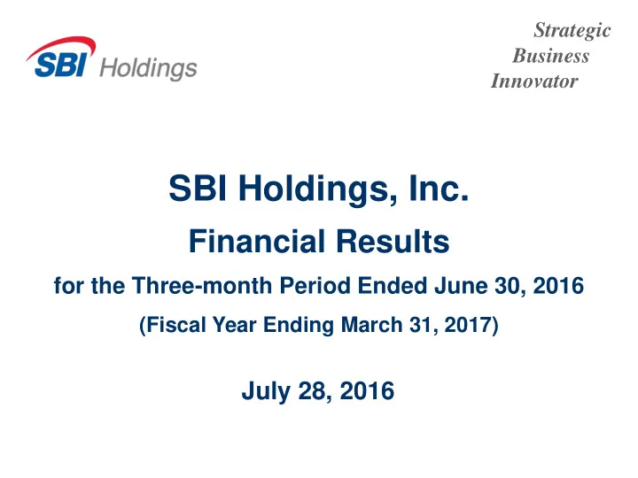sbi holdings inc