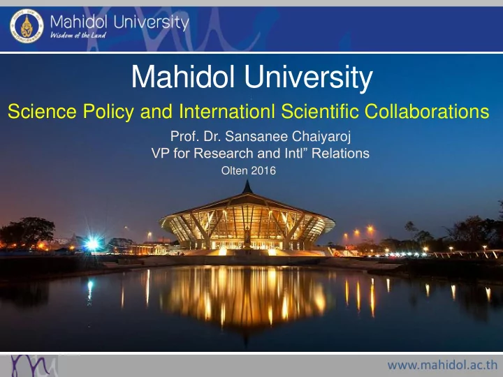 mahidol university