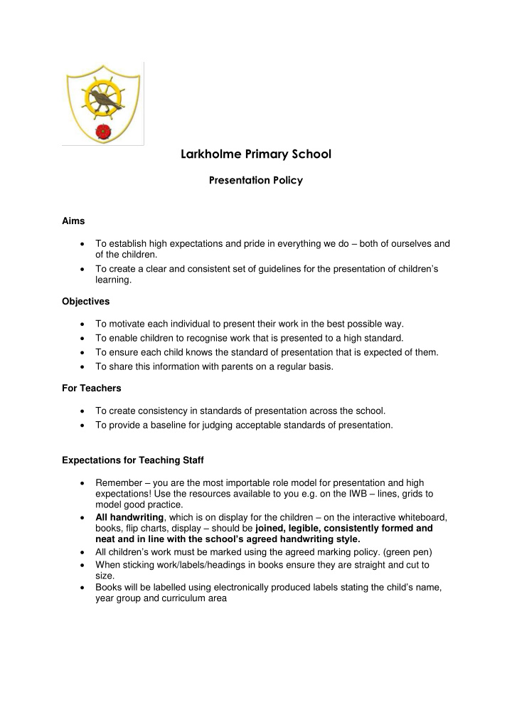 larkholme primary school