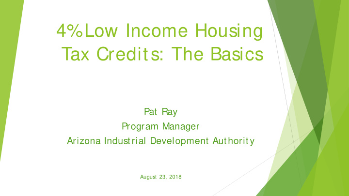 4 low income housing tax credits the basics