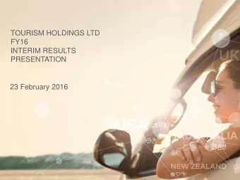 PRESENTATION  23 February 2016  H1 FY16 Highlights  Earnings before interest  Revenue  and tax*