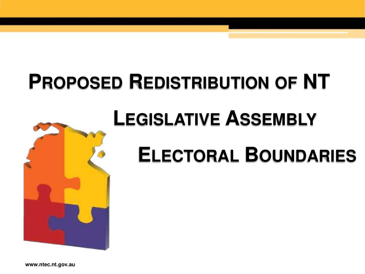 p roposed r edistribution of nt