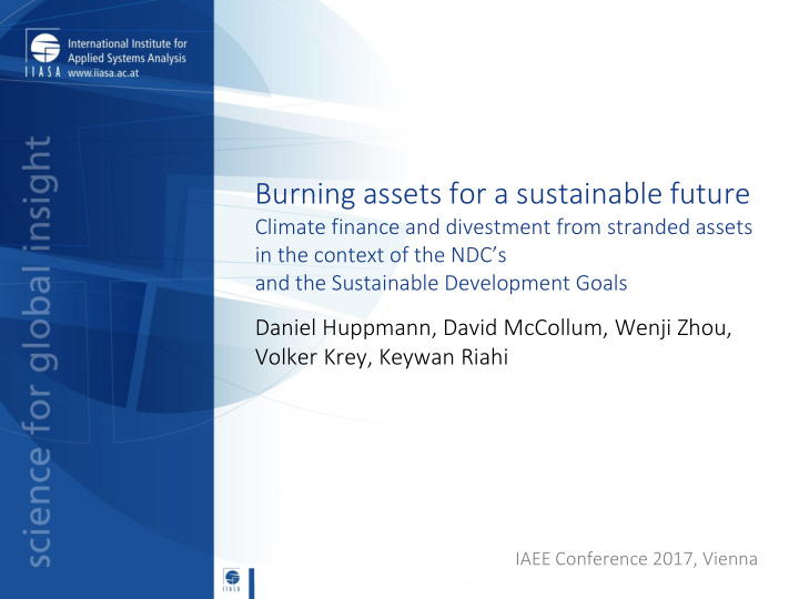 burning assets for a sustainable future
