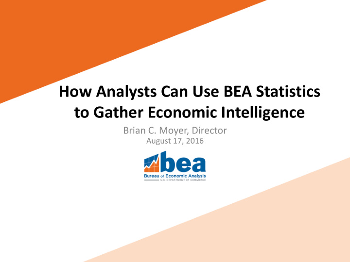 how analysts can use bea statistics to gather economic
