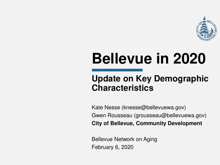 bellevue in 2020
