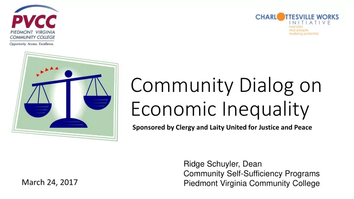 community dialog on