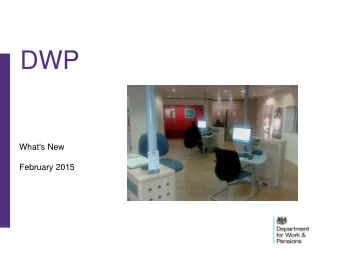 DWP  What's New  February 2015  Fife Cluster    Fife Cluster is part of East and South East