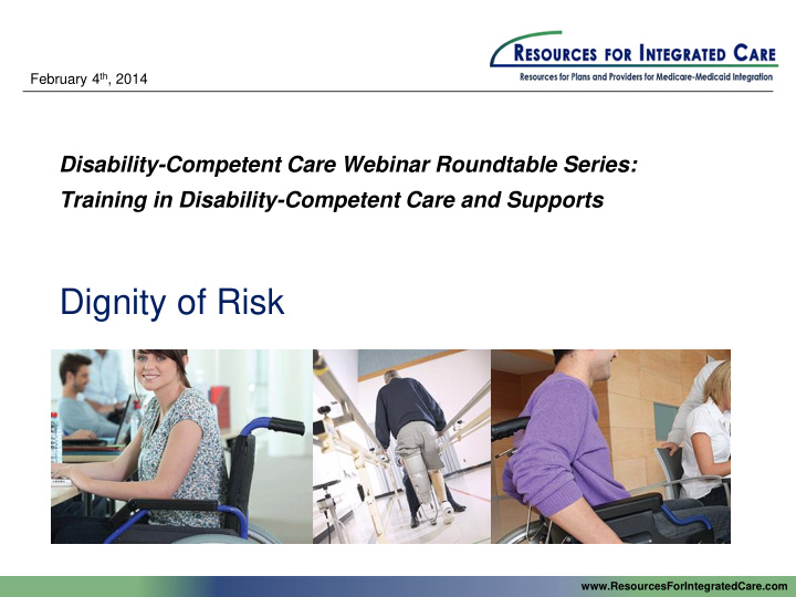 dignity of risk resourcesforintegratedcare com disability