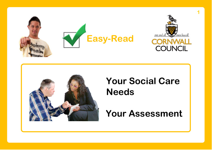 easy read your social care needs your assessment